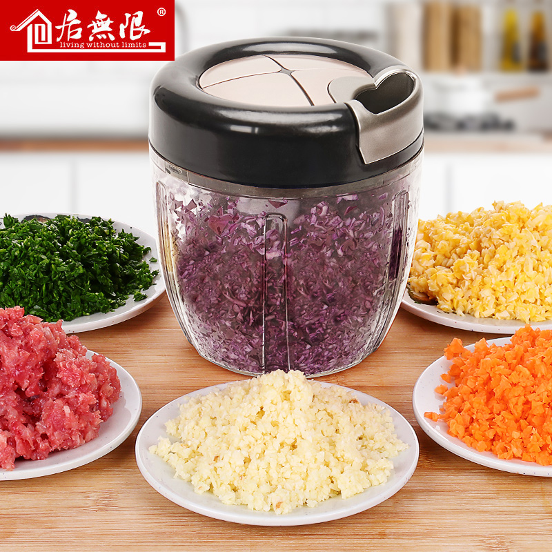Multi-function vegetable cutter manual kitchen supplies household hand-cranked vegetable cutter artifact small model minced vegetable meat grinder
