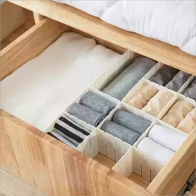 Drawer storage divider diy free combination classification Plastic sock plaid split finishing grid partition