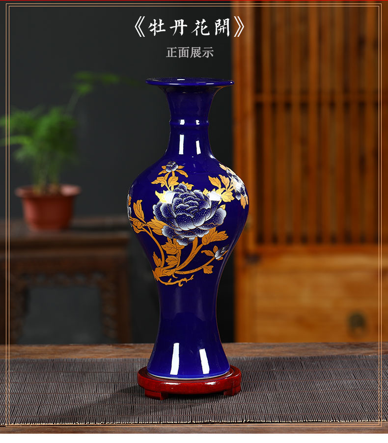 Ceramic vase furnishing articles furnishing articles contracted wine ark, blue flower arrangement sitting room adornment household act the role ofing is tasted ins flower arrangement