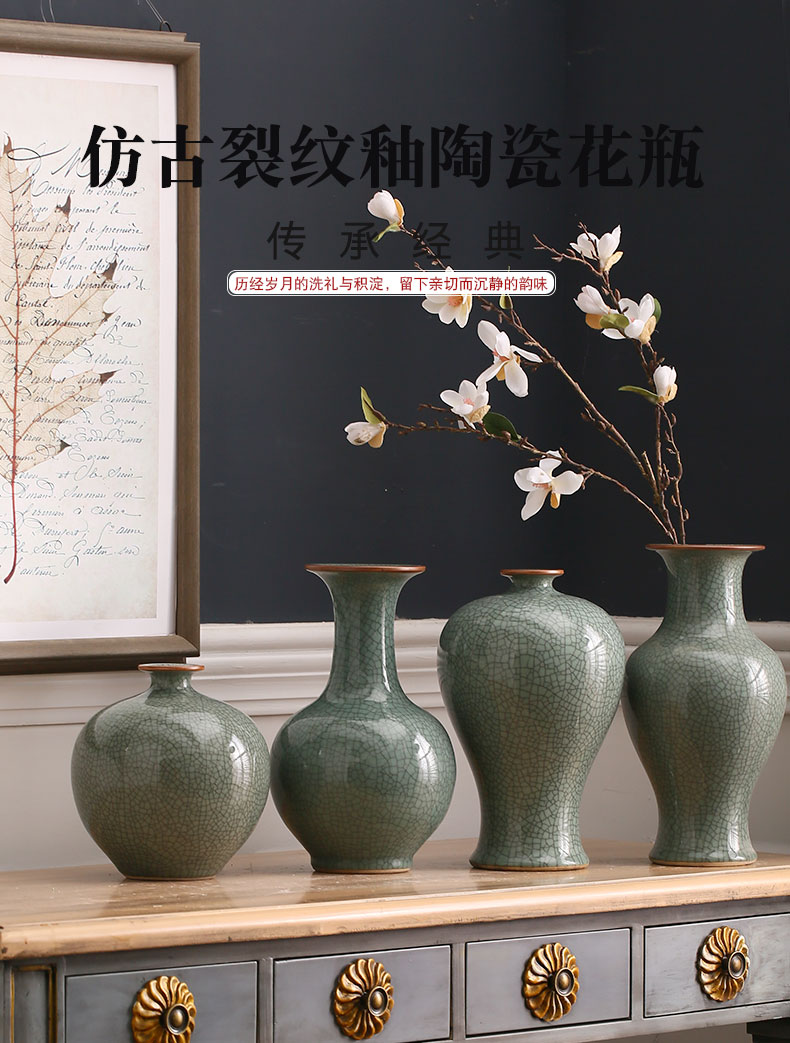 Jingdezhen ceramics, antique vase up of broken porcelain crack glaze furnishing articles ikea gift ornament