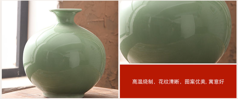 Jingdezhen ceramic vase furnishing articles I and contracted sitting room porch decoration of Chinese style household creative flower arranging flowers