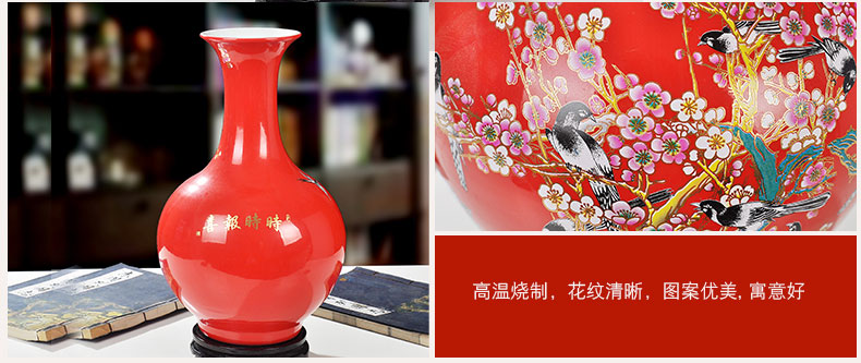 Jingdezhen ceramic large vases, flower arranging furnishing articles household act the role ofing is tasted I and contracted liliaceous bottle decoration decoration