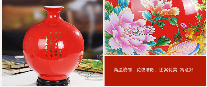 Jingdezhen ceramic large vases, flower arranging furnishing articles household act the role ofing is tasted I and contracted liliaceous bottle decoration decoration