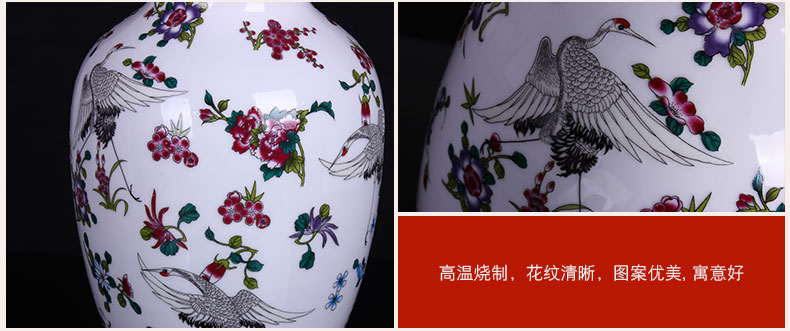 Jingdezhen ceramic vases, rich ancient frame of Chinese style household furnishing articles floret bottle luminous porcelain porcelain flower arranging flower implement partition