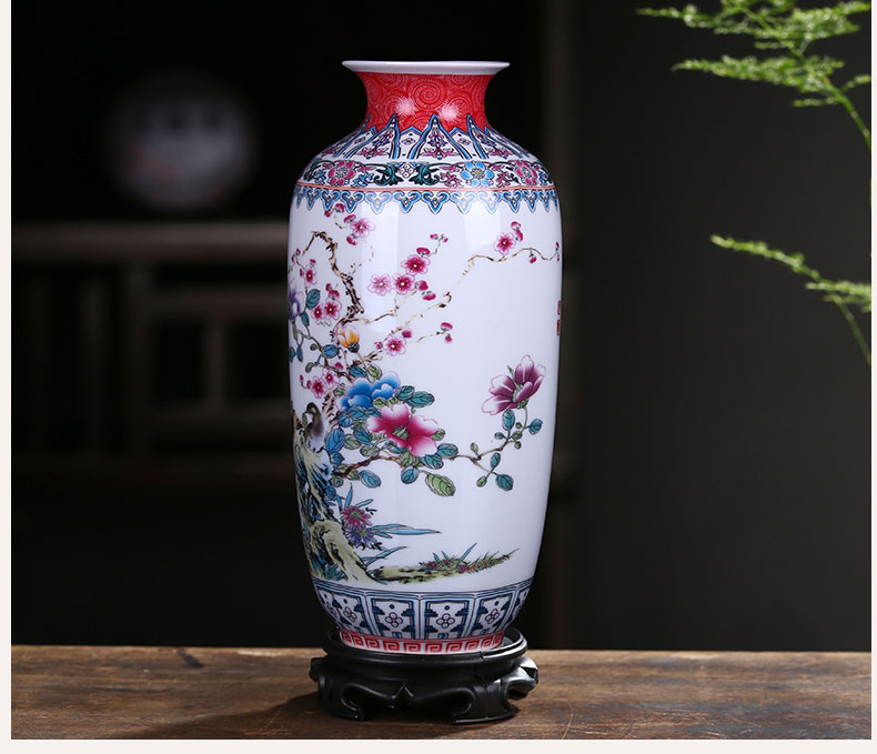 Jingdezhen ceramics floret bottle famille rose flower arranging new Chinese style home furnishing articles sitting room TV ark adornment ornament