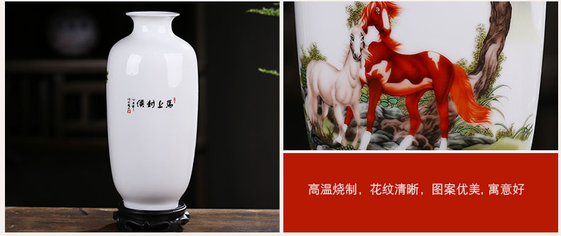 Jingdezhen ceramic floret bottle furnishing articles home sitting room adornment white flower arranging flowers is I and contracted table furnishing articles