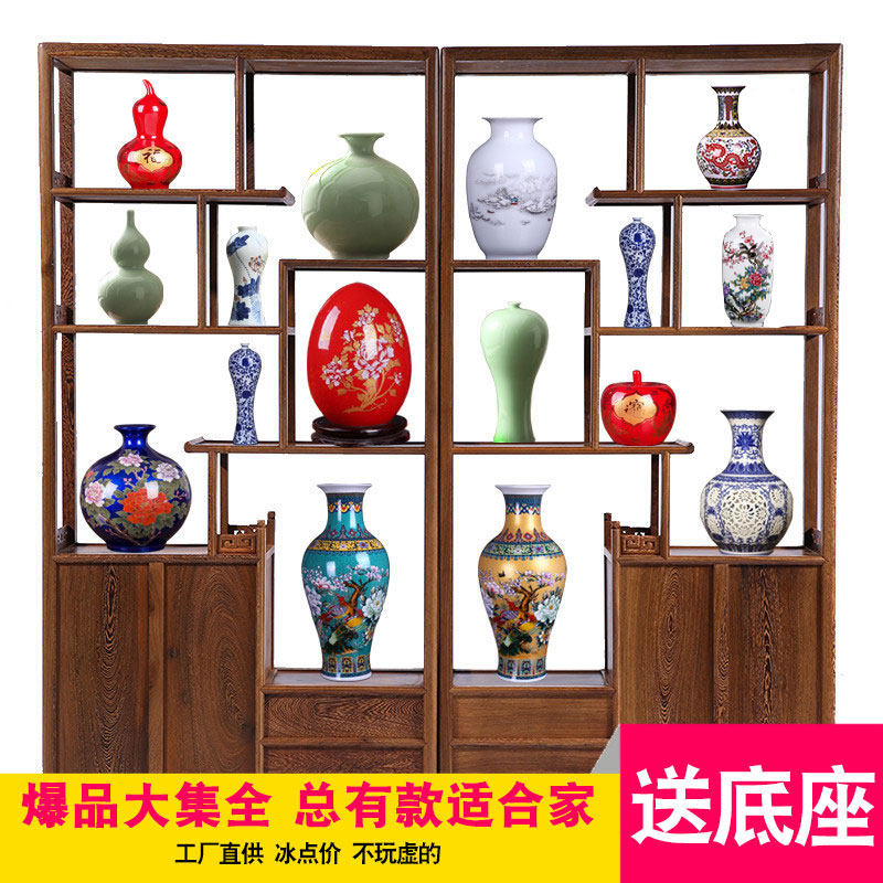 Jingdezhen Ceramic Vase Brief creative Home Decorative Products Living Room Flower Arrangement Porcelain Bottle Bou Ancient Frame Craftsmanship Pendulum