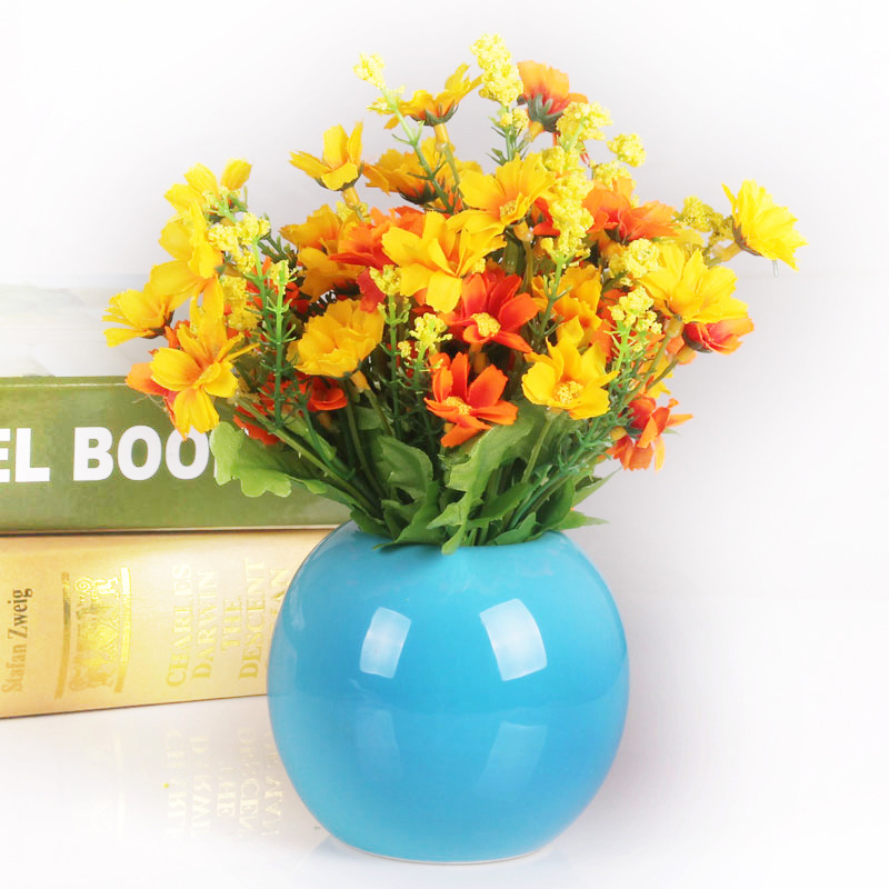 Jingdezhen floret bottle ceramic small pure and fresh and furnishing articles wine accessories creative flower arrangement between the sitting room TV cashier 's office