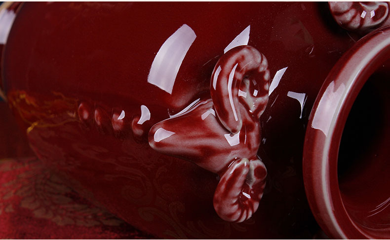 Three sheep statute of jingdezhen ceramic vases, antique jun porcelain kaitai, modern home decoration handicraft furnishing articles