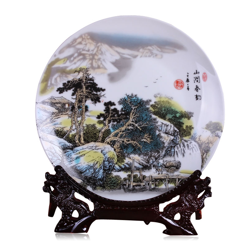The Send stents jingdezhen ceramic mural decoration plate dish sat dish wine furnishing articles furnishing articles setting wall hanging plate