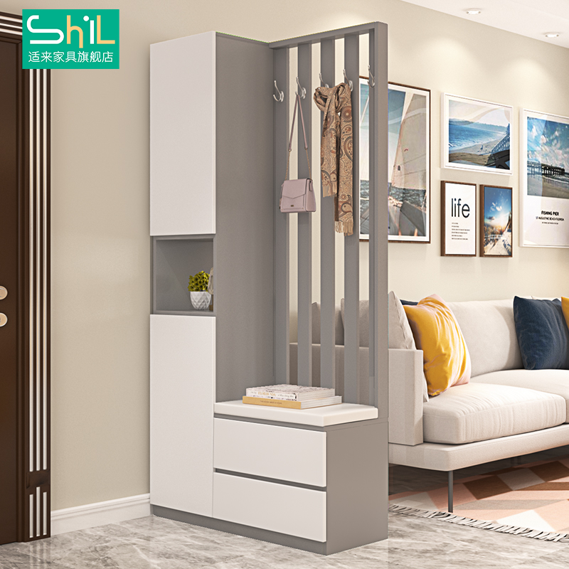 Xuan Guan Shoe Cabinet Minimalist Modern Door Hall Partition Cabinet Nordic Swap Shoes Shelve Bifacial Screen Living Room Entrance To The Family Cabinet