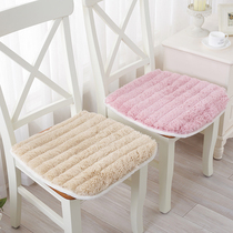 Customized winter plush chair cushion office fabric cushion student computer seat cushion non-slip dining chair cushion