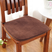 Customized winter thick solid color plush chair cushion Four Seasons fabric student cushion non-slip dining chair cushion car seat cushion