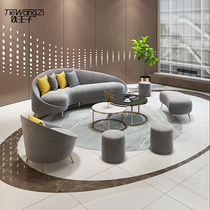 Italian TIE design office sofa Reception room Negotiation coffee table combination Double modern simple small apartment type