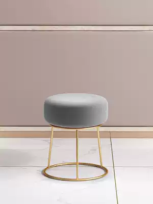 Light luxury makeup chair Net red ins Nordic bedroom makeup table stool modern simple stool iron small round stool
