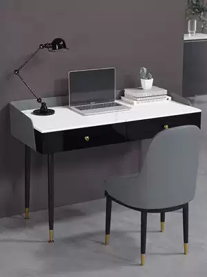 Light luxury study desk Small apartment Marble desk Nordic desk Home computer desk Study desk