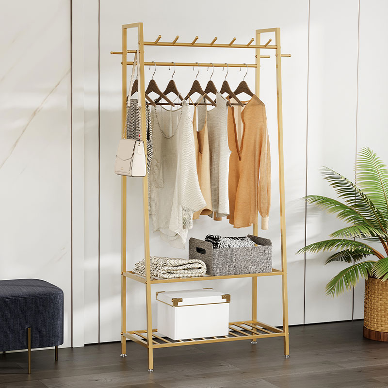 Light luxury indoor hanger floor-to-ceiling bedroom solid simple home hanger entry hallway coat rack modern shelf