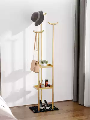 Wrought iron indoor hanger floor bedroom light luxury coat rack clothes rack clothes shelf household storage small storage hanger