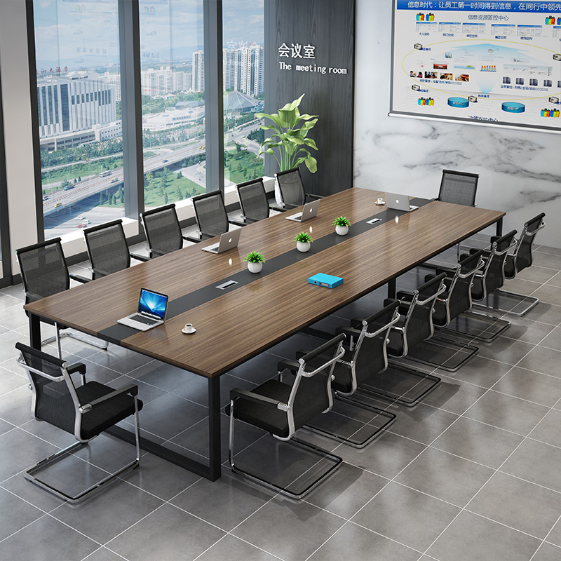 Guangdong Office Furniture Simple Modern Combination Conference Table Office Long Table Training Table Negotiation Table Office Tables and Chairs