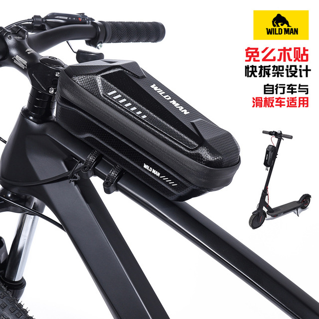 Mountain bike fast demolition of front beam pack road car pipe pack EVA hard shell quick skateboard folding car head bag