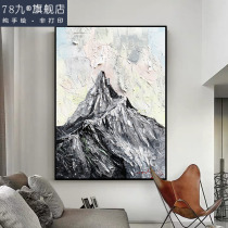 Zhang Junhai x Original Abstract Oil Painting minimalist drawing room pure hand - painted decoration painting masterpiece custom