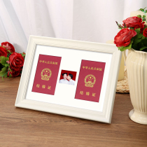 Marriage certificate pendulum down with a small photo frame and wall registration photo couple photo pendulum six seven eight inch pendulum