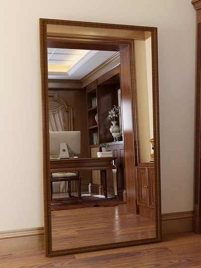 Full-Length Floor-Standing Mirror for Dressing, Vintage Style, Home Use, Wall-Mounted, for Clothing Store, Makeup, Influencer, 3D, Living Room Decoration