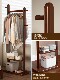 All solid wood clothes hanger floor-standing bedroom home coat rack Chinese style room small space-saving clothes hanger