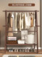 Solid Wood Floor-Standing Clothes Rack for Bedroom, Home Indoor Clothing Rack, Wooden Clothes Drying Rack with a High-End Feel