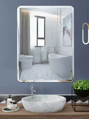 Bathroom mirror wall sticker Self-adhesive powder room toilet toilet wall sticker punch-free small size wall-mounted makeup