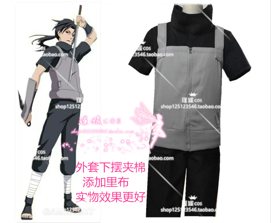 [瑾 媛 cos] Gia đình Naruto Uchiha part phần tối áo choàng bảo vệ áo choàng bằng gỗ lá cosplay hinata