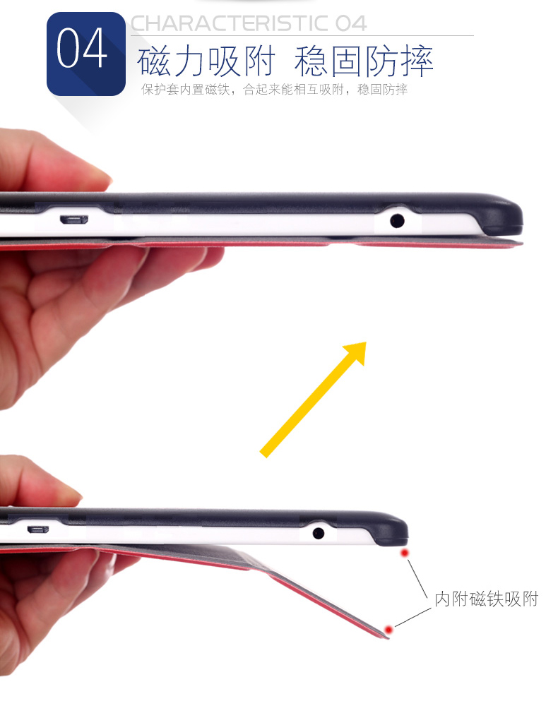 Lenovo TAB4 10 vỏ bảo vệ lưới màu đỏ TB-X304F bao da chống rơi đơn giản dễ thương bao da với máy ngủ 10,1 inch TB-X304N máy tính bảng vỏ màu sáng tạo Nhật Bản và Hàn Quốc mỏng - Phụ kiện máy tính bảng ốp ipad pro