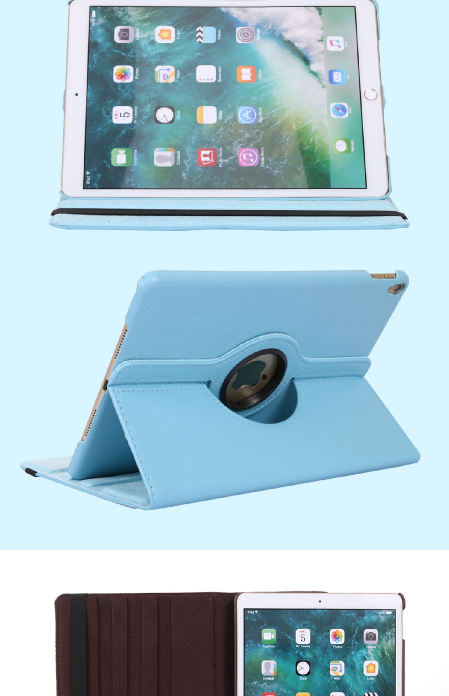 2019 mới ipad air3 vỏ bảo vệ lưới màu đỏ 10,5 inch bao da xoay sáng tạo Apple Pro10.5 tất cả đã bao gồm máy tính bảng ngủ đơn giản khung cá tính chống vỡ vỏ mỏng - Phụ kiện máy tính bảng ốp lưng ipad mini 4