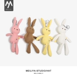 Мультяшный милый кролик, брелок, креативная тряпичная кукла, аксессуар на рюкзак, белый кролик