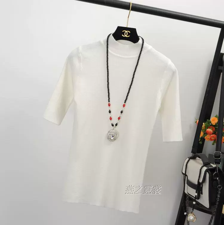 Thu đông 2018 mới áo len cổ cao nửa cổ cao của phụ nữ cardigan nữ