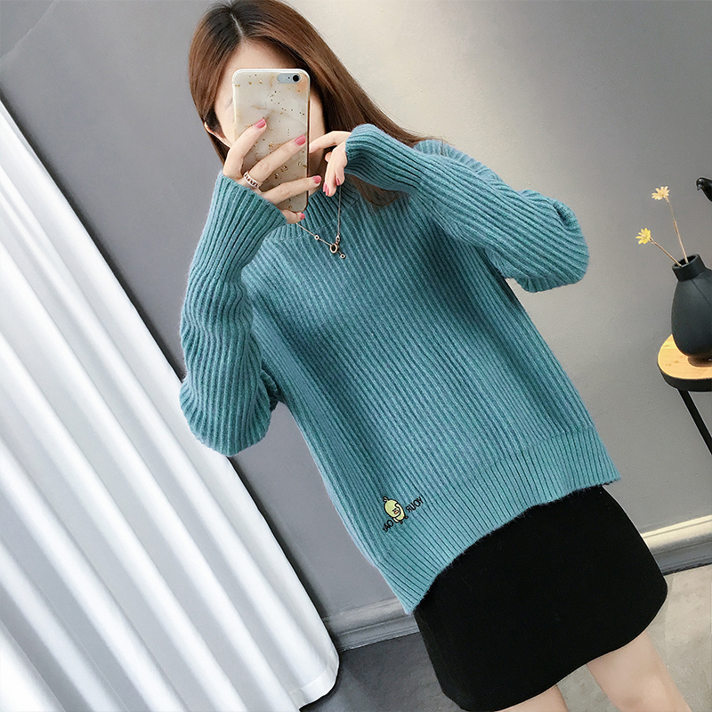 Anti-mùa qingcang phụ nữ áo len siêu lửa dày 2020 mới nước giả nhung knitsweater sâu đến đầu gối lỏng lẻo mã quần áo của phụ nữ