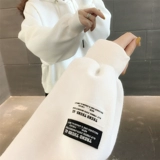 Белая осенняя короткая толстовка с капюшоном, тонкая весенняя куртка, оверсайз