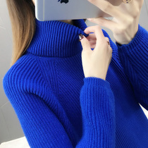 Turtleneck sweater women 2021 new autumn winter dress Korean lazy wind pullover loose short knitted base shirt thick