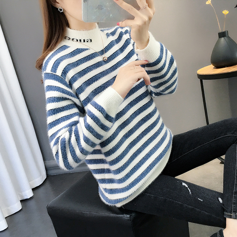 Anti-mùa qingcang phụ nữ áo len siêu lửa dày 2020 mới nước giả nhung knitsweater sâu đến đầu gối lỏng lẻo mã quần áo của phụ nữ