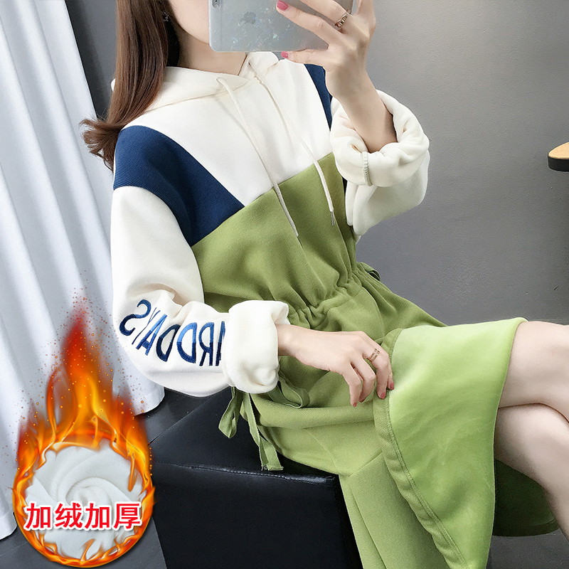 Anti-mùa qingcang phụ nữ áo len siêu lửa dày 2020 mới nước giả nhung knitsweater sâu đến đầu gối lỏng lẻo mã quần áo của phụ nữ