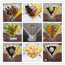 New fan-shaped crepe model simulation food Korean hand-held ice cream stand Sample display Support customization