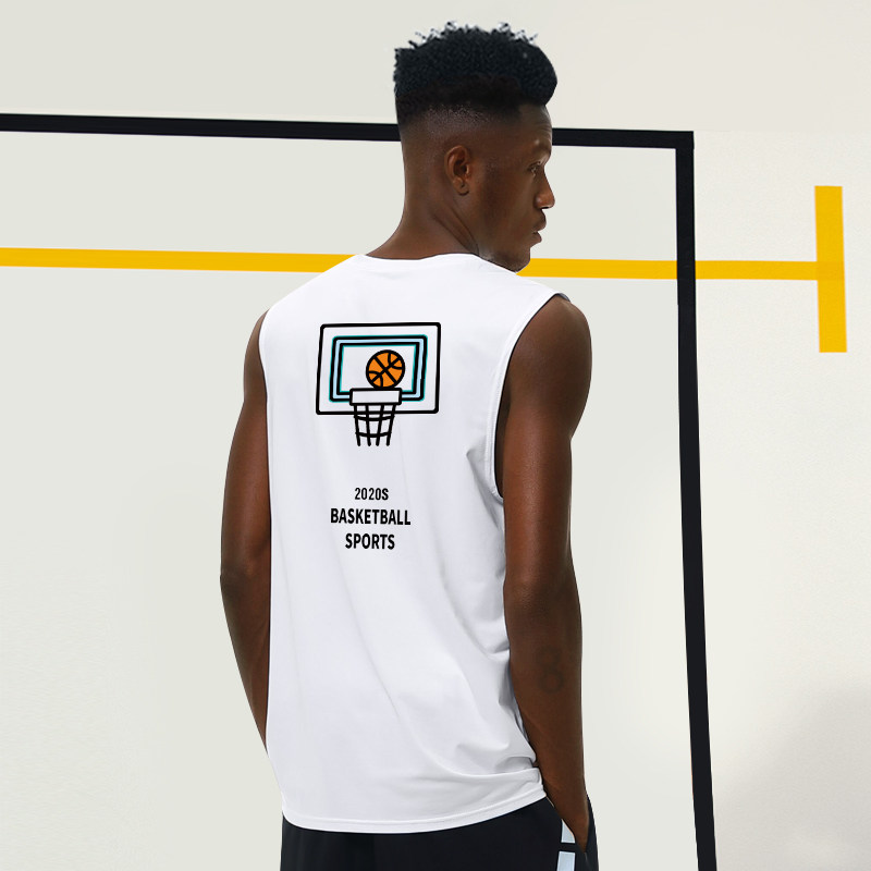 Training Vest Men's American Basketball Sports Loose Sleeveless Vest Fitness Clothing Speed Dry And Breathable Running Summer Blouse