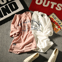 Fitness Summer New Japanese Tide Men Fun Print Short Sleeve T-shirt Couple Round Neck Half Sleeve Pullover