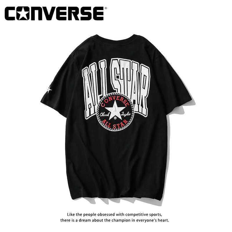 Port Wind Classic Large LOGO Half Sleeves Ins Tide Card Printed Embroidered Pure Cotton Short Sleeves Men And Women 100 Hitch Loose Lovers T-Shirts