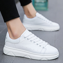2021 new mens shoes summer breathable trend mcqueen white wild height-increasing sports and leisure board shoes white shoes tide shoes