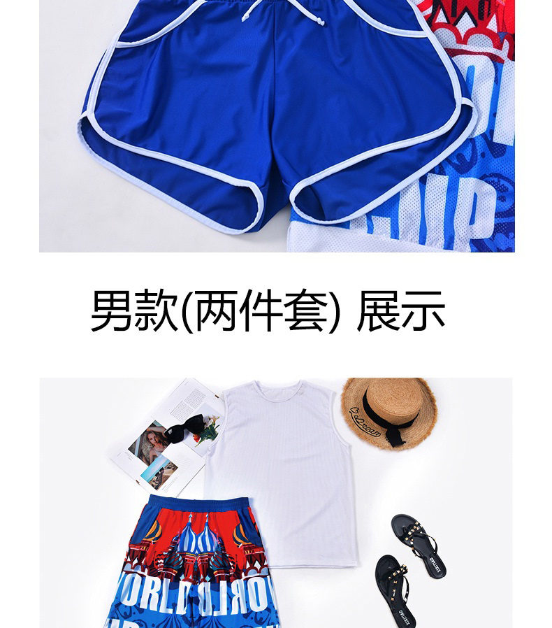 Bộ đồ bơi cặp đôi mới 2019 áo tắm xuân nóng bỏng gợi cảm nam giới đi biển đi biển - Vài đồ bơi đồ đi biển cho cặp đôi