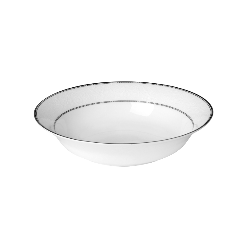 HAENGNAM Han Guoxing south China silver dish 8.5 inch round two ipads porcelain soup dish plate