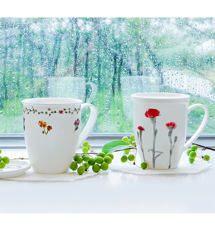 HAENGNAM Han Guoxing south carnation with cover ipads porcelain porcelain mugs glair ordinary packaging