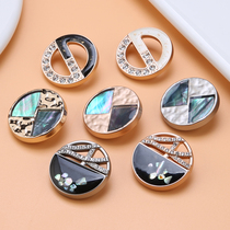 Upscale inlaid drill button blouses women cashmere wool Big Clothes Buttons mens clothing Suit Round Button Sweater Accessories