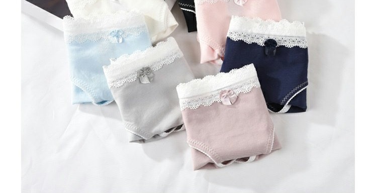 Quần lót cotton nữ đơn giản và thoải mái thoáng khí eo thấp gợi cảm bên hông quần cotton tam giác nữ sinh viên - Vòng eo thấp quan lot nu dang dui